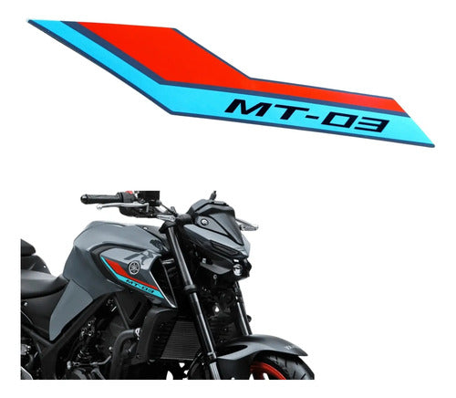 Adesivo da Aba do Tanque Direita Yamaha Mt-03 2022 Cinza