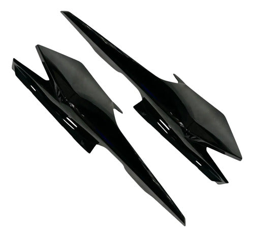 Par de Rabetas Laterais Paramotos Honda Cg 160 Fan 2025 em diante Preto