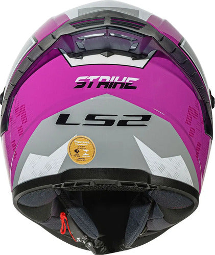 Capacete LS2 FF358 Pro Striker com Spoiler Rosa Cinza Brilhante