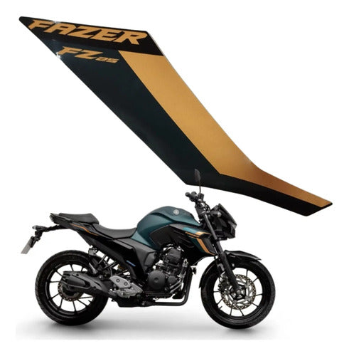 Gráfico Adesivo da Aba do Tanque Direita Yamaha Fazer Fz25 250 2024 Verde Fosco