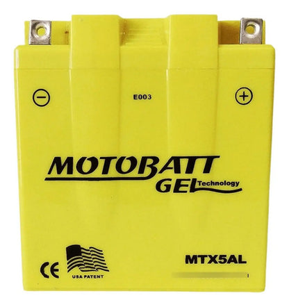Bateria Motobatt MTX5AL AGM 12V 5Ah Yamaha Crypton 115 Factor Xtz Rd 125 Factor 150 Rd 350