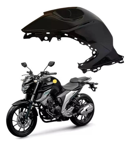 Carenagem Capa do Tanque Esquerda Yamaha Fazer Fz25 250 2018 a 2024 Preto Brilhante
