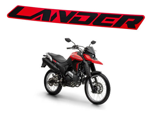 Adesivo da Capa do Tanque Esquerda Yamaha Lander 250 2025 Vermelho