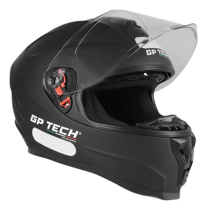 Capacete GP Tech Ultra SV Solid com Óculos Solar Interno Preto Fosco