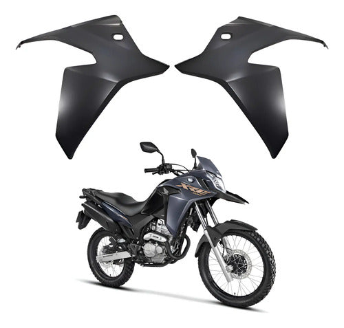 Par de Guias de Ar Abas do Tanque Paramotos Honda Xre 300 2019 em diante Cinza