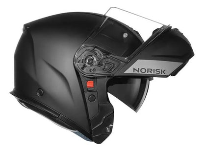 Capacete Escamoteável Norisk Vortex Solid com Óculos Solar Interno Preto Fosco