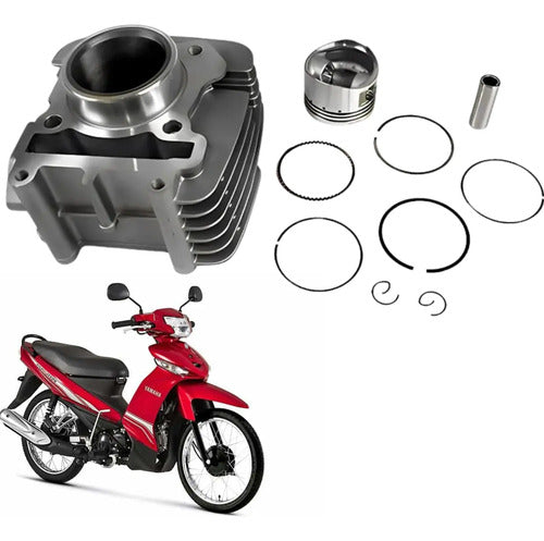 Kit Cilindro Pistão e Anéis Smartfox Yamaha Crypton 115 2009 a 2015