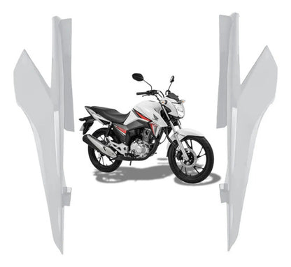 Par de Rabetas Laterais Paramotos Honda Cg 160 Titan 2016 Branco