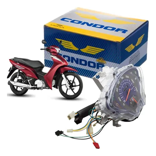 Painel Velocímetro Completo Condor Honda Biz 125 2011 a 2012 Partida a Pedal Azul
