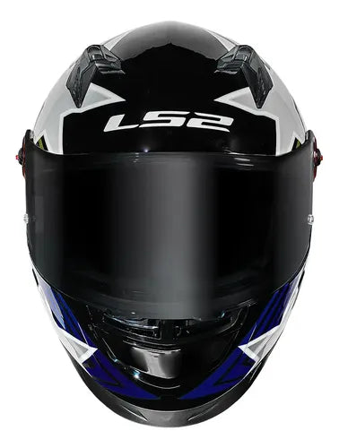 Capacete LS2 FF358 Pro Estellar com Spoiler Preto Amarelo Brilhante