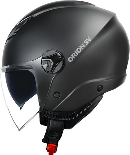 Capacete Aberto Norisk Orion SV Solid com Óculos Solar Interno Preto Fosco