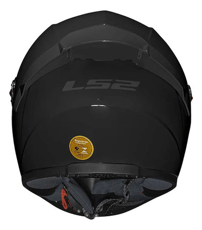Capacete LS2 FF358 S Solid com Spoiler Preto Brilhante
