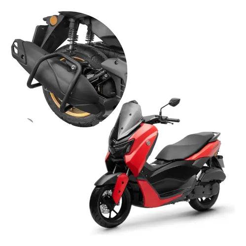 Protetor do Escapamento Scam Yamaha Nmax 160 2025 em diante Preto Fosco