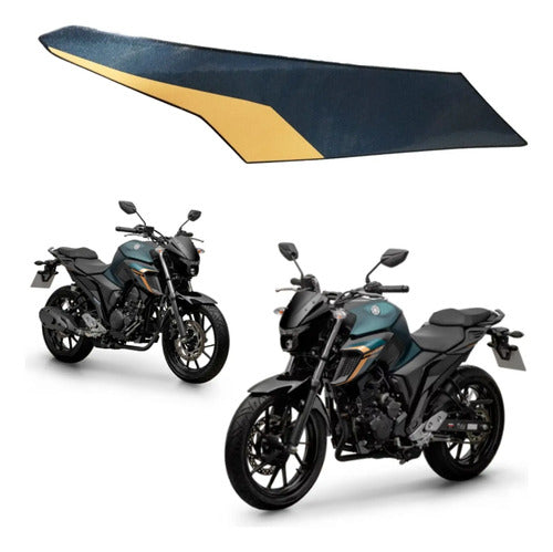 Adesivo da Aleta da Aba do Tanque Esquerda Yamaha Fazer Fz25 250 2024 Verde Fosco