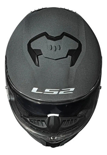 Capacete LS2 FF808 Stream II Solid com Óculos Solar Interno Cinza Brilhante Tamanho 58/M