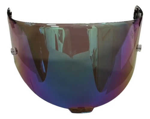 Viseira KYT TT-Course Iridium Rainbow Camaleão