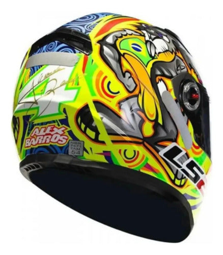 Capacete LS2 FF358 Alex Barros Amarelo Brilhante