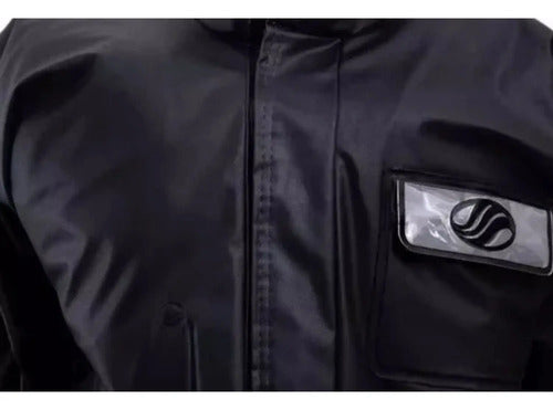 Capa de Chuva Conjunto Alba Europa PVC Masculina Preto