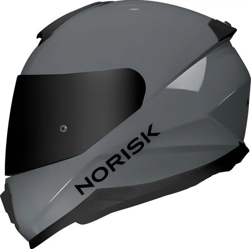 Capacete Norisk Razor Solid Cinza Brilhante