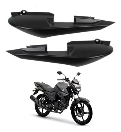 Par de Rabetas Laterais Paramotos Yamaha Fazer 150 2022 a 2024 Preto Fosco