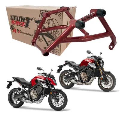 Protetor de Motor Stunt Race Cage Honda Cb 650r 2014 em diante Vermelho Metálico