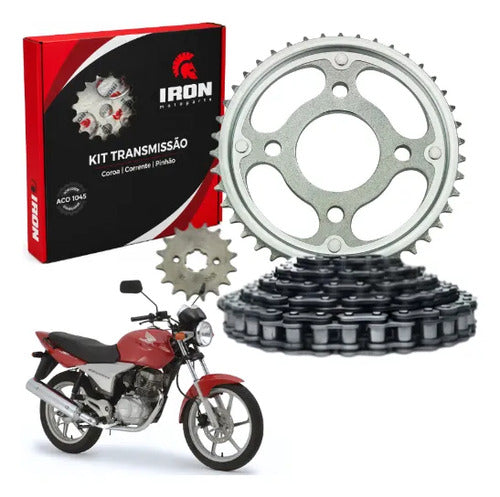 Kit Relação Iron sem Retentor Honda Cg 150 2005 a 2008 428H 118L 43/16T