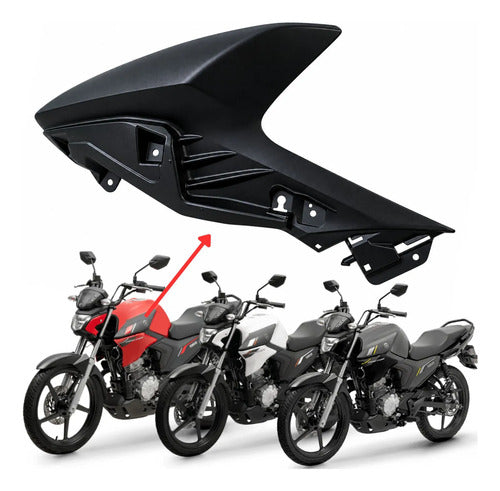 Aba do Tanque Esquerda Yamaha Factor Dx 150 2025 em diante Preto Fosco