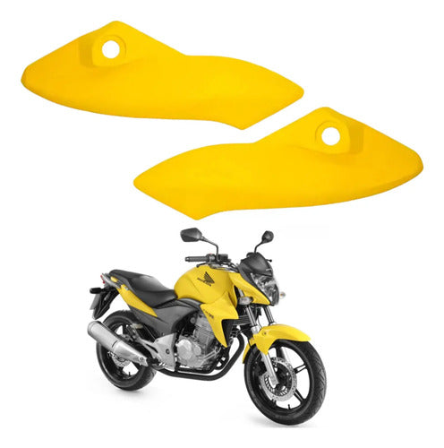 Bananinha Par de Carenagens Laterais do Farol Paramotos Honda Cb 300r 2013 a 2015 Amarelo