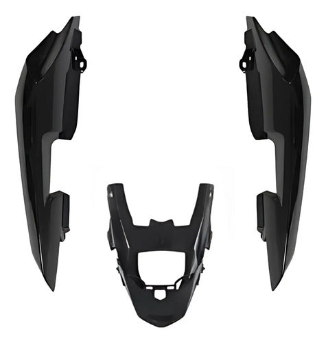 Rabeta Lateral Completa Paramotos Yamaha Factor 150 2016 a 2025 Preto Brilhante