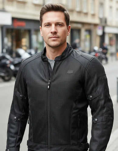 Jaqueta Texx Saga Four Season V2 Impermeável com Proteção Masculina Preto Tamanho M