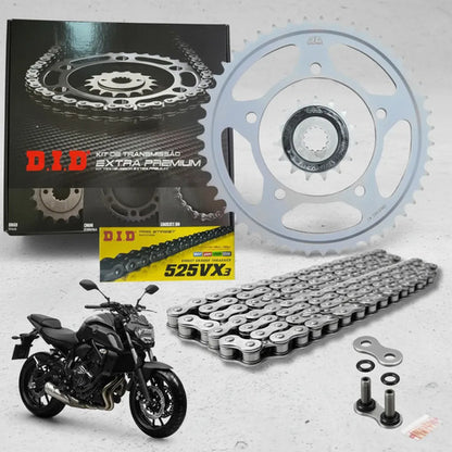 Kit Relação DID Premium com Retentor Yamaha Mt-07 2015 em diante 525VX3 108L 43/16T