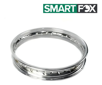 Aro de Roda Dianteira Smartfox Honda Bros 125 2003 a 2005 Bros 150 2003 em diante 1.85x19 Cromado