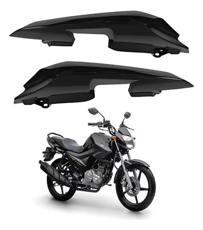 Par de Rabetas Laterais Paramotos Yamaha Factor 150 2016 a 2024 Preto Brilhante