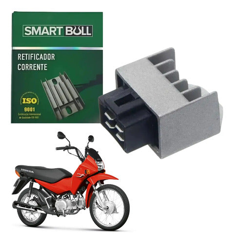 Regulador Retificador Smartfox Honda Pop 100 2007 em diante 12V