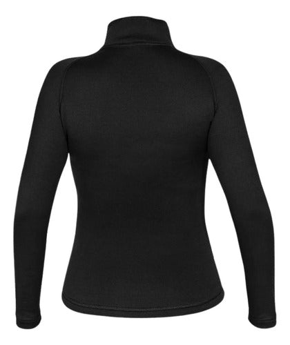 Blusa Térmica Segunda Pele Curtlo Thermoplus com Zíper Feminina Preto