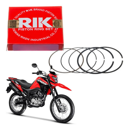 Jogo de Anéis do Pistão RIK Honda Cg Bros 160 Titan Fan Start Cargo 2016 a 2025 1,00