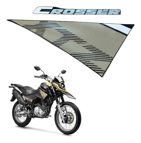 Kit Adesivos da Tomada de Ar Direita Yamaha Crosser 150 2023 a 2024 Bege