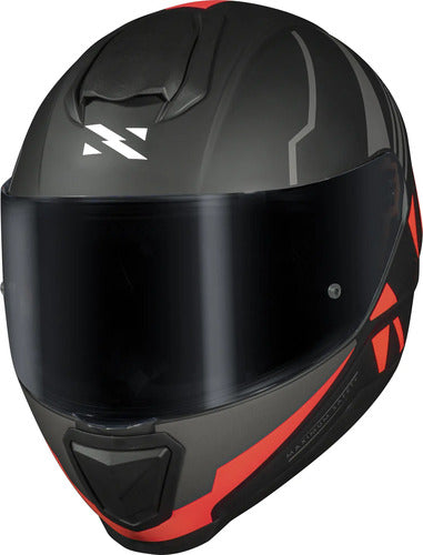 Capacete Norisk Razor Full Preto Vermelho Fosco