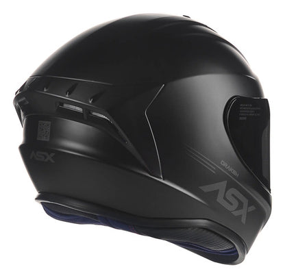 Capacete ASX Draken Solid Preto Fosco