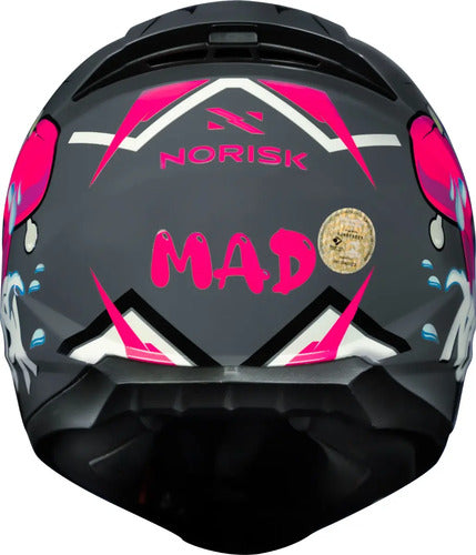 Capacete Norisk Razor Mad Cinza Brilhante Tamanho 56/S