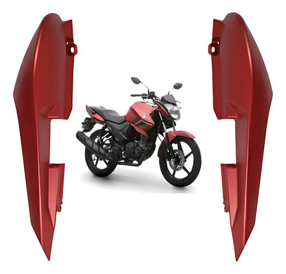 Par de Rabetas Laterais Paramotos Yamaha Fazer 150 2019 a 2022 Vermelho Fosco