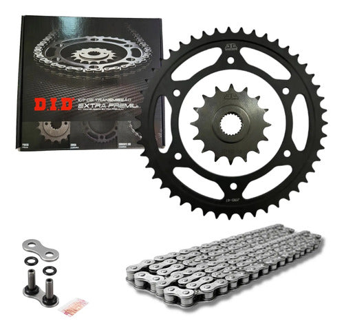 Kit Relação DID com Retentor Yamaha Ténéré 660 2011 a 2015 Xt 660r 2005 a 2015 520VO 110L 45/15T