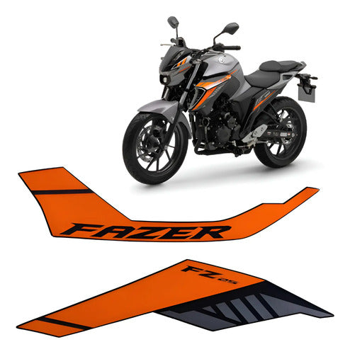 Adesivo da Tomada de Ar Esquerda Yamaha Fazer Fz25 250 2025 Cinza