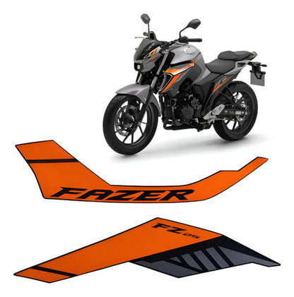 Adesivo da Tomada de Ar Esquerda Yamaha Fazer Fz25 250 2025 Cinza
