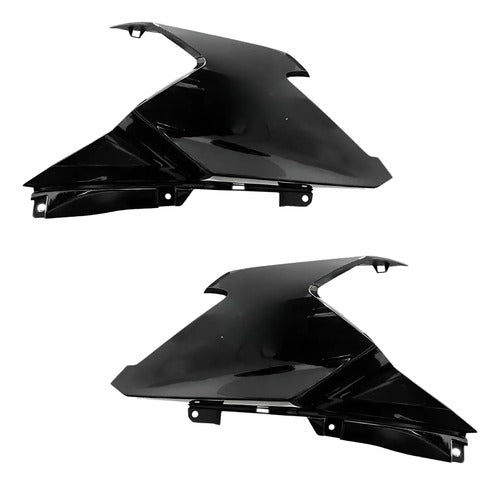 Par de Aletas Abas do Tanque Paramotos Honda Cg 160 Titan 2025 em diante Preto