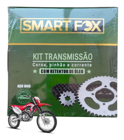 Kit Relação Smartfox com Retentor Honda Crf 230f 2007 em diante 520HO 110L 50/13T