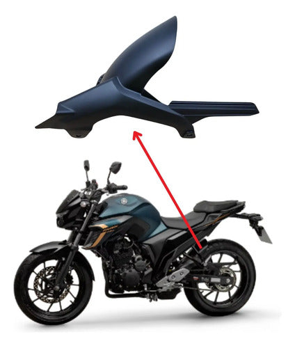 Paralama Traseiro com Capa da Corrente Yamaha Fazer Fz25 250 2018 a 2024