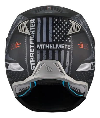Capacete MT Helmets Streetfighter SV S Belic com Óculos Solar Interno Cinza Fosco