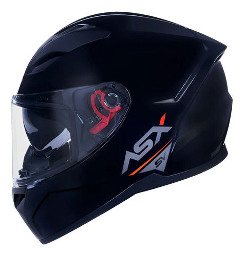 Capacete ASX City SV Solid com Óculos Solar Interno Preto Grafite Brilhante Tamanho 54/XS