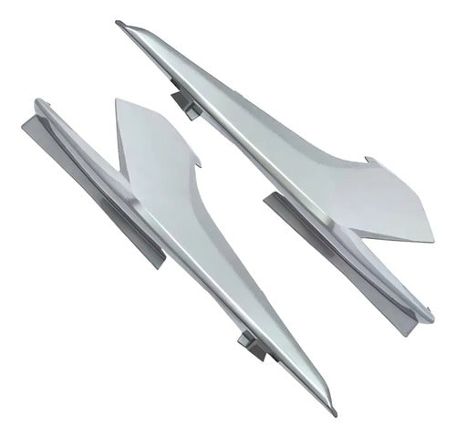 Par de Rabetas Laterais Paramotos Honda Cg 160 Titan 2022 a 2024 Prata Iron Nail